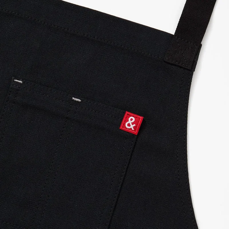 Caviar Black Crossback Apron