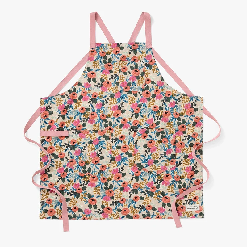 Rifle Paper Co. Rosa Natural Crossback Apron