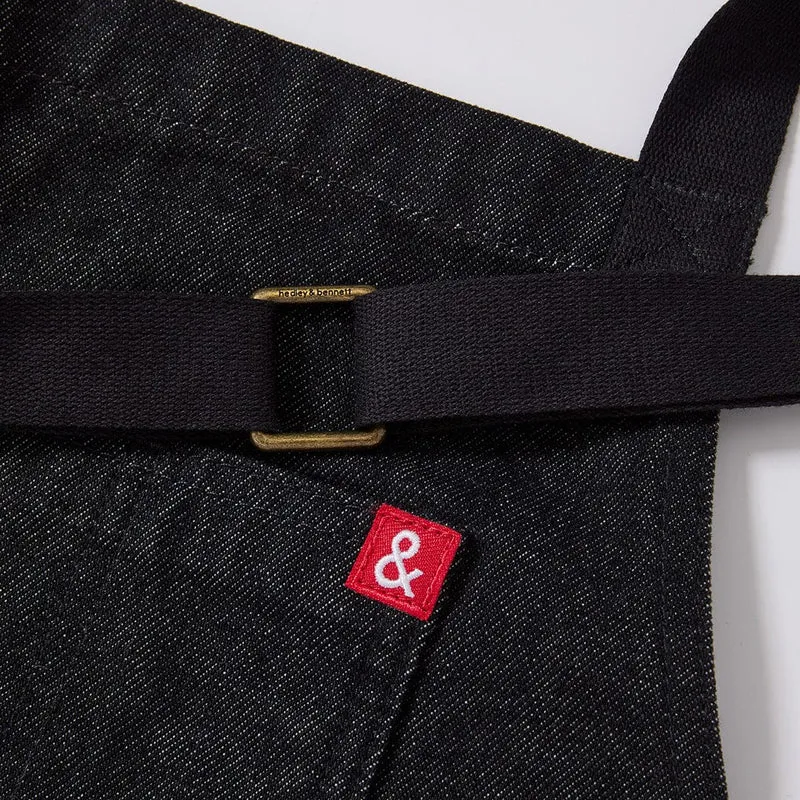 Abalone Black Denim Apron - Essential