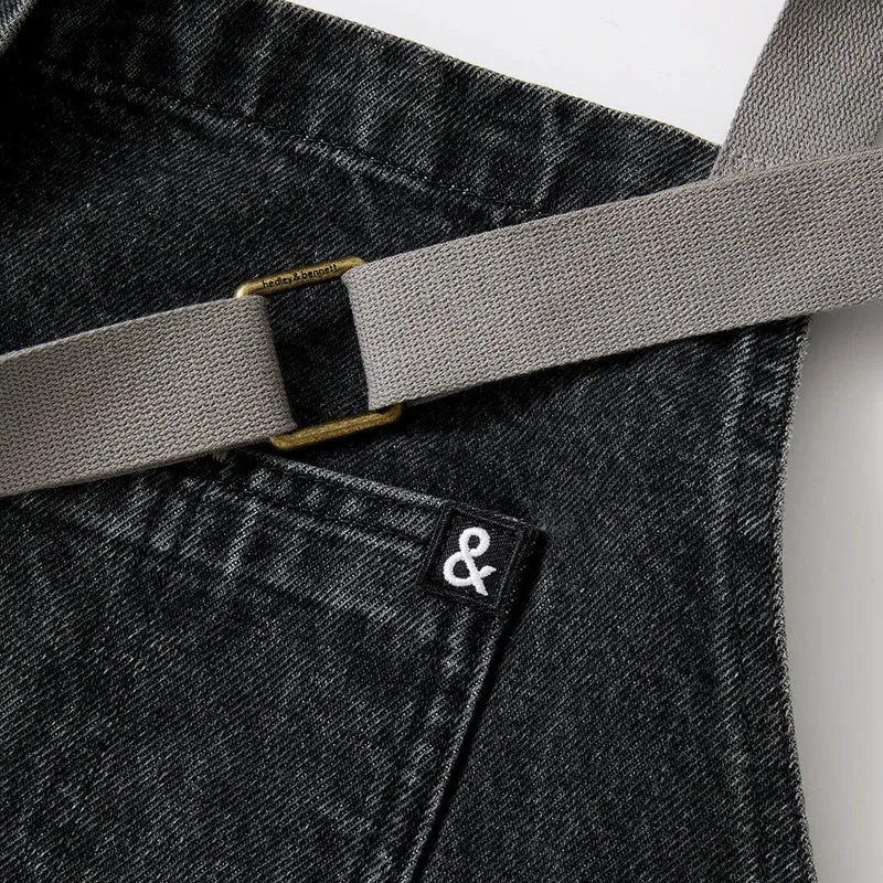 Oyster Gray Denim Essential Apron