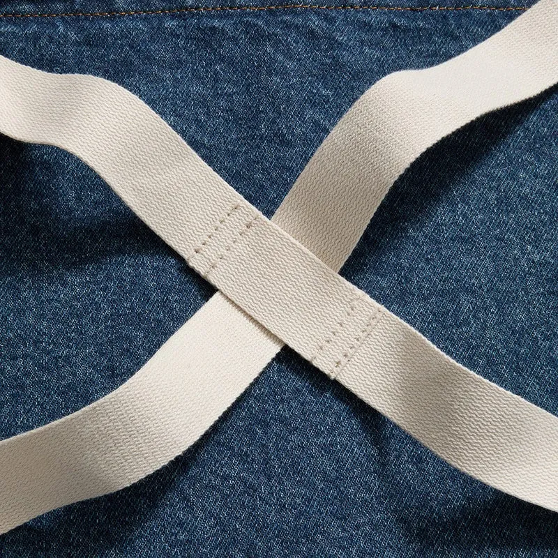 Georgia Blue Denim Crossback Apron