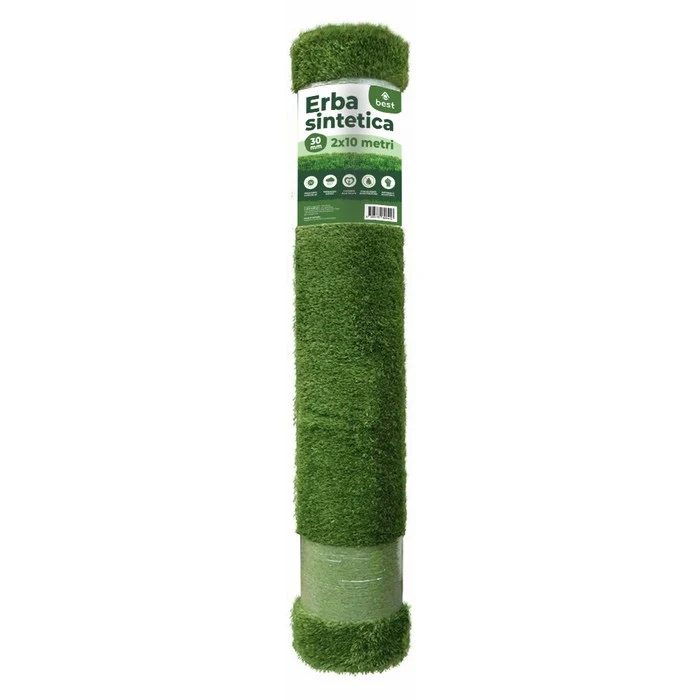 Rotolo di Erba Sintetica 30 mm per esterni - Prato finto realistico anti-uv