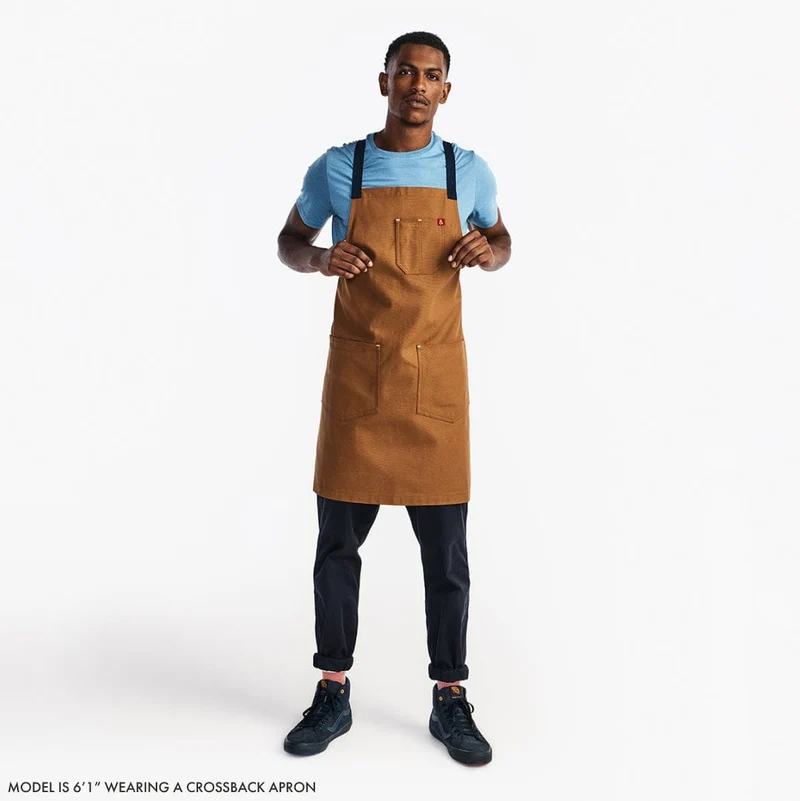 House Red Crossback Apron