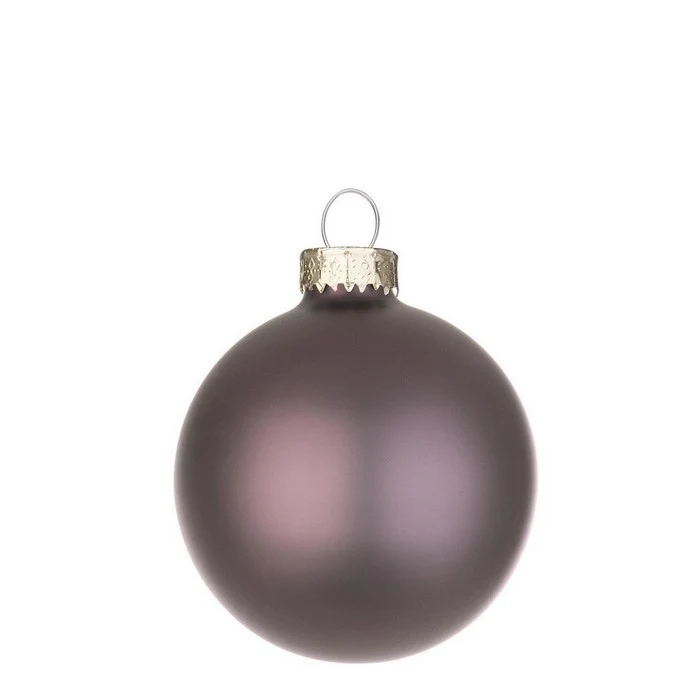 Palla di Natale in vetro grigio pepe opaco