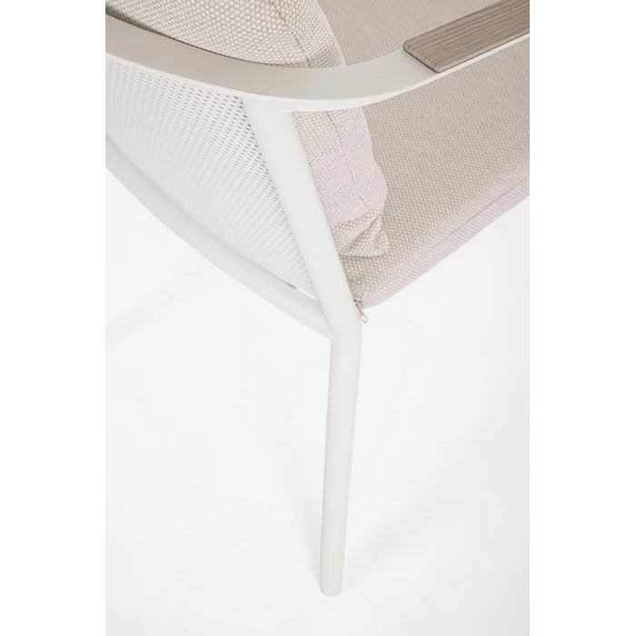 Set tavolo da giardino in alluminio con piano effetto legno, con 8 sedie - Ulises