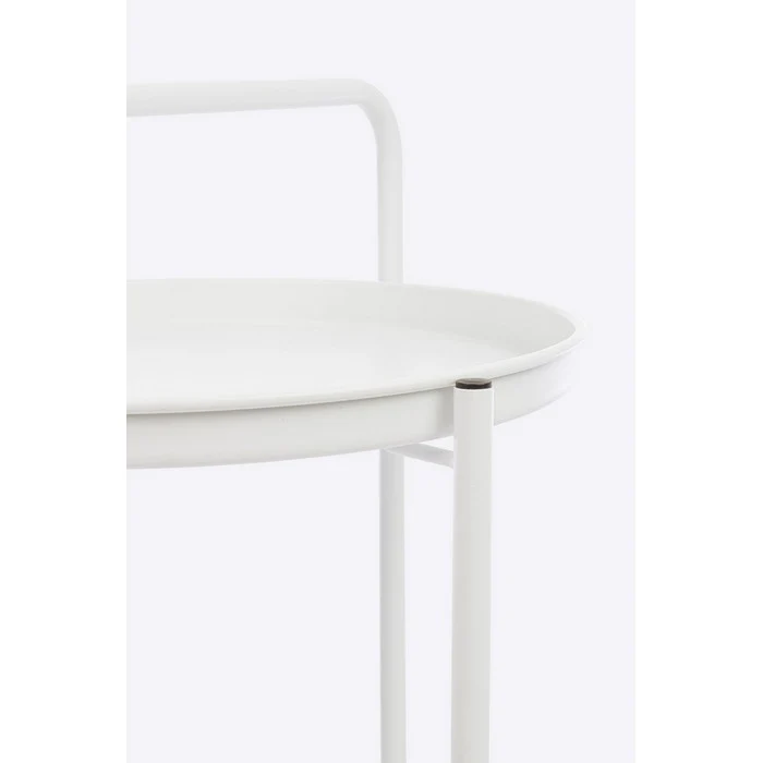 Carrello tondo in metallo con vassoio - Austin