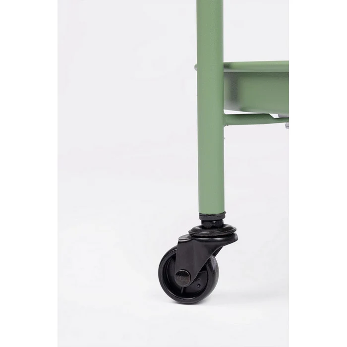 Carrello tondo in metallo con vassoio - Austin