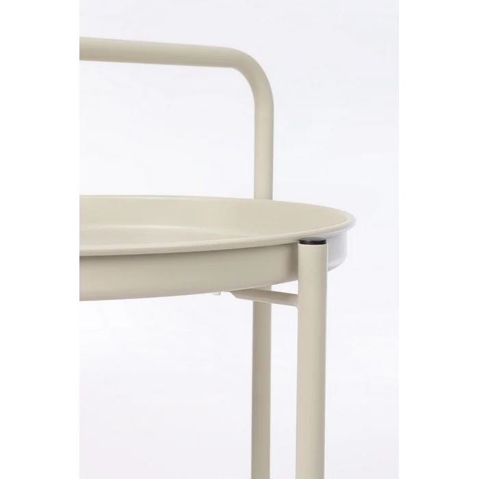 Carrello tondo in metallo con vassoio - Austin