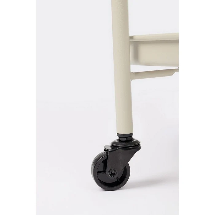 Carrello tondo in metallo con vassoio - Austin