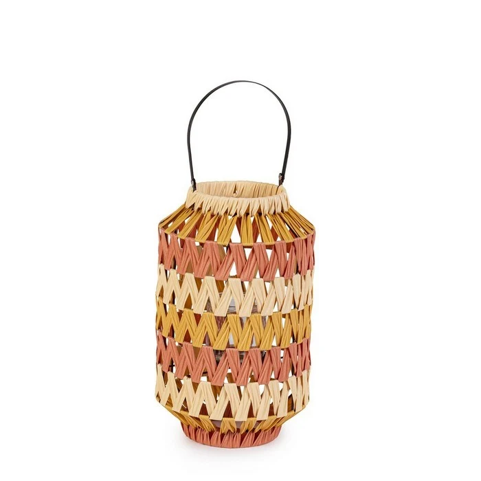Lanterna cilindrica in rattan colorato 40 cm - Jala