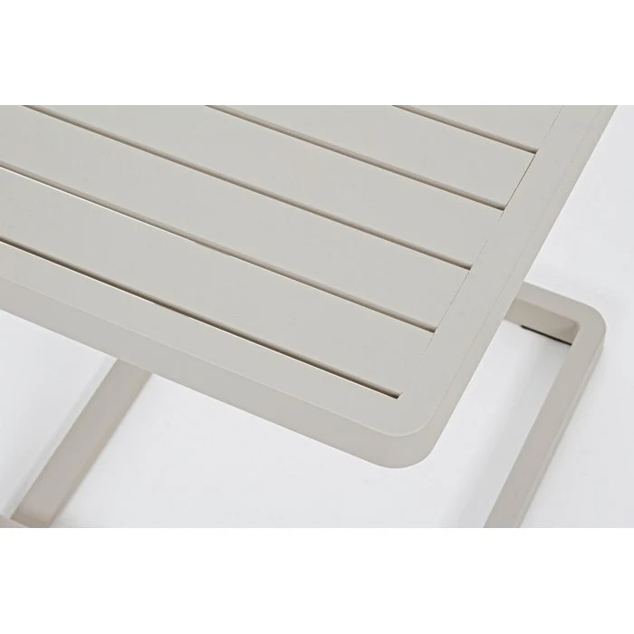 Tavolino da giardino in alluminio con piede laterale 40x40 cm - Konnor