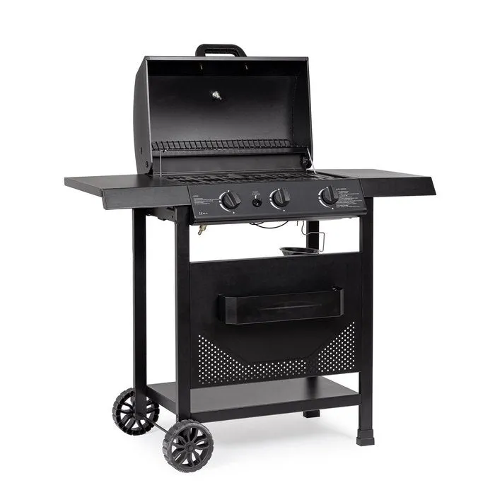 Barbecue a gas con 3 bruciatori con ruote - Louis