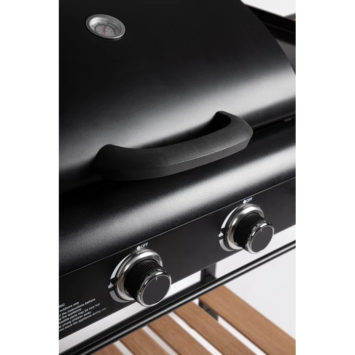 Barbecue a gas con 3 bruciatori con ruote - Loni