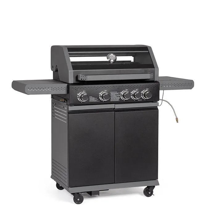 Barbecue a gas con 5 bruciatori con ruote - Aleandro