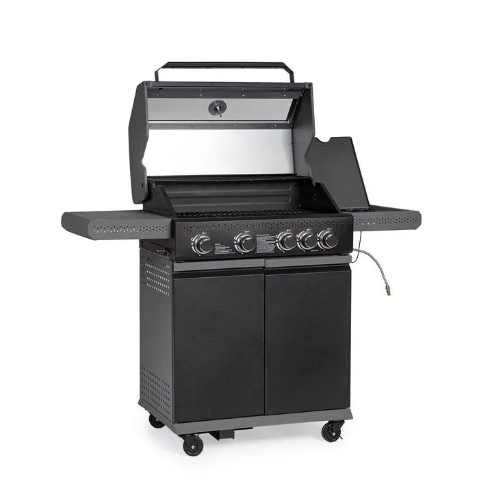Barbecue a gas con 5 bruciatori con ruote - Aleandro