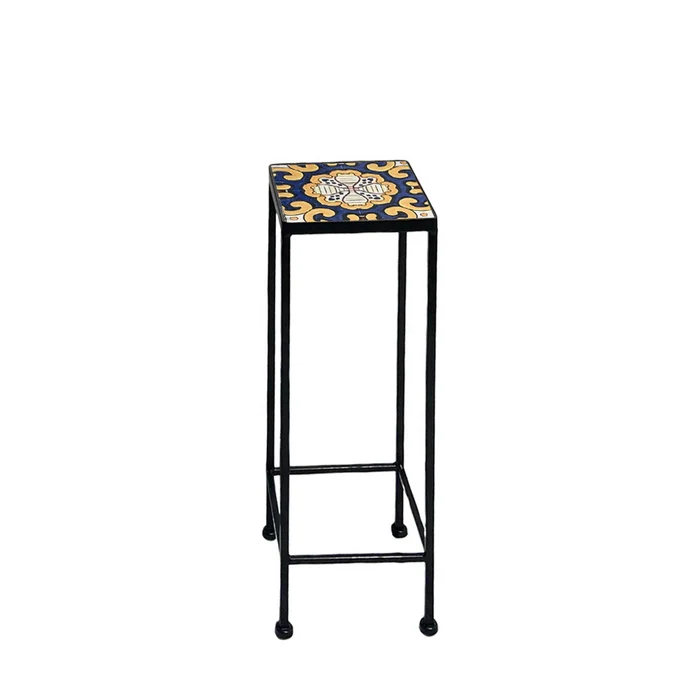 Supporto quadrato per piante con mosaico - Caltagirone