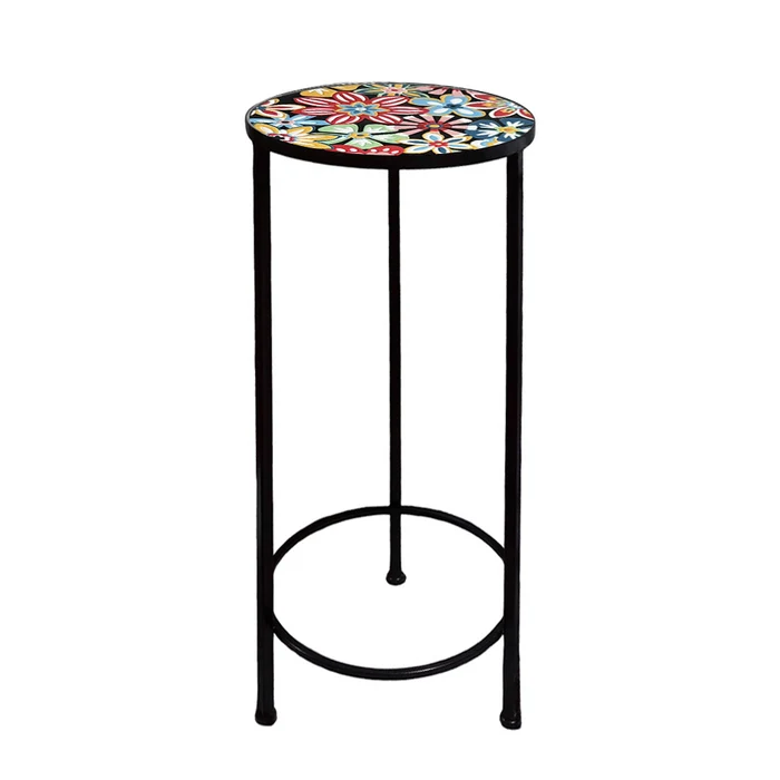 Supporto rotondo per piante con mosaico - Sanremo