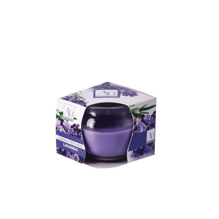 Candela profumata con vaso in vetro