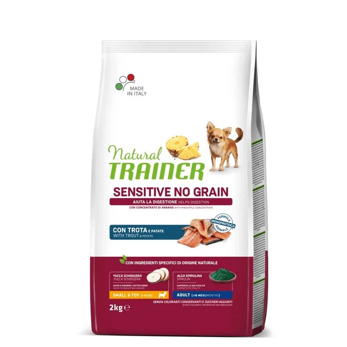 Natural Trainer Sensitive No Grain Small&Toy Adult con Trota