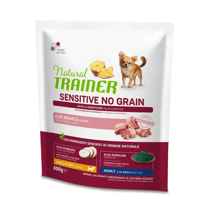 Natural Trainer Sensitive No Grain Small&Toy Adult con Maiale