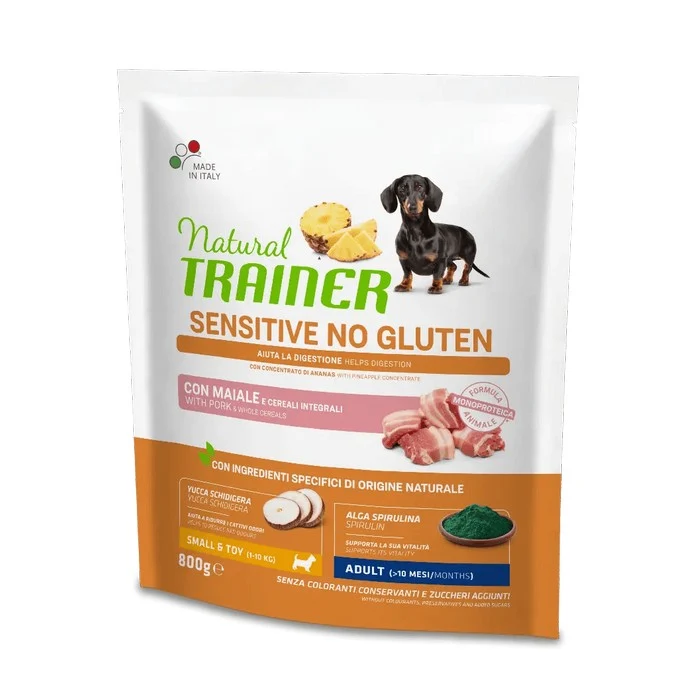 Natural Trainer Sensitive No Gluten Small&Toy Adult con Maiale