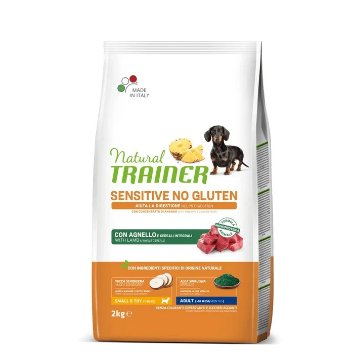 Natural Trainer Sensitive No Gluten Small&Toy Adult con Agnello