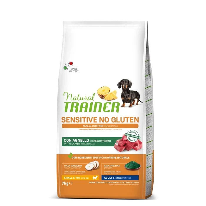 Natural Trainer Sensitive No Gluten Small&Toy Adult con Agnello
