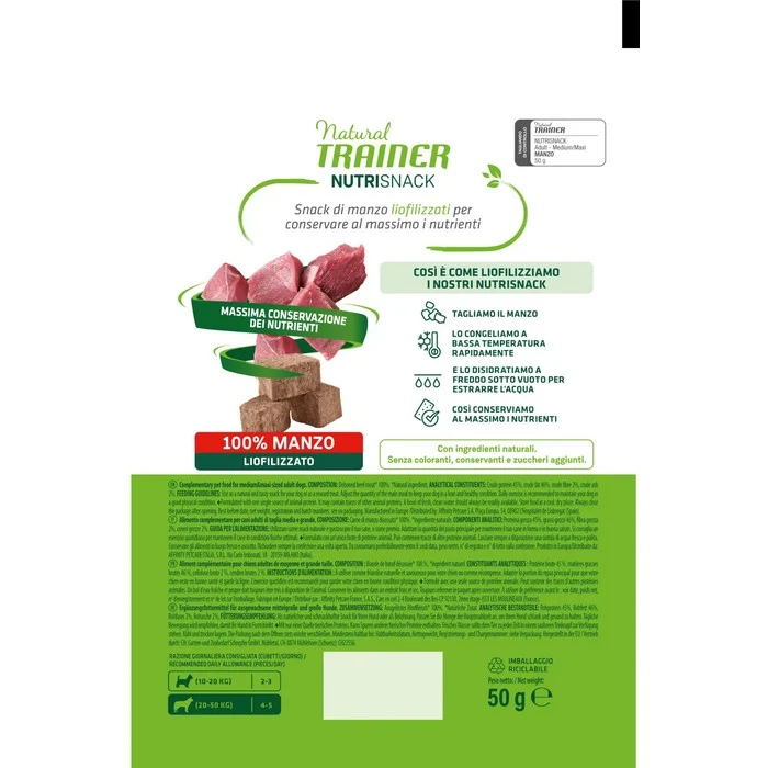 Natural Trainer NutriSnack Manzo 50g