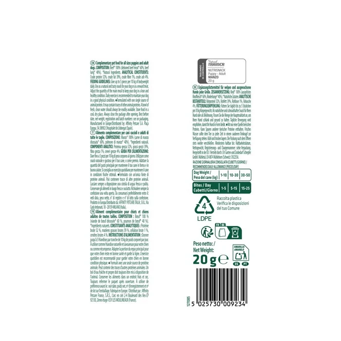Natural Trainer NutriSnack Manzo 20g