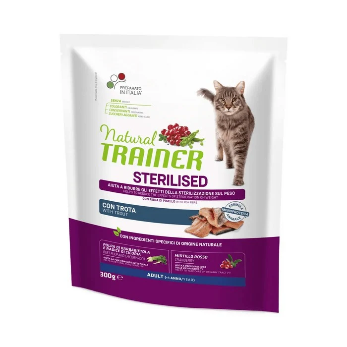 Natural Trainer Cat Adult Sterilised con Trota