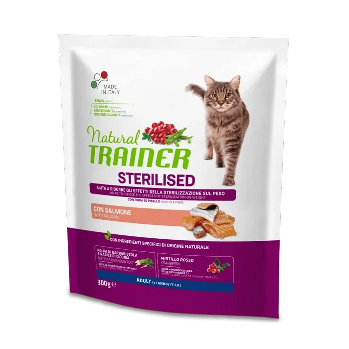 Natural Trainer Cat Adult Sterilised con Salmone