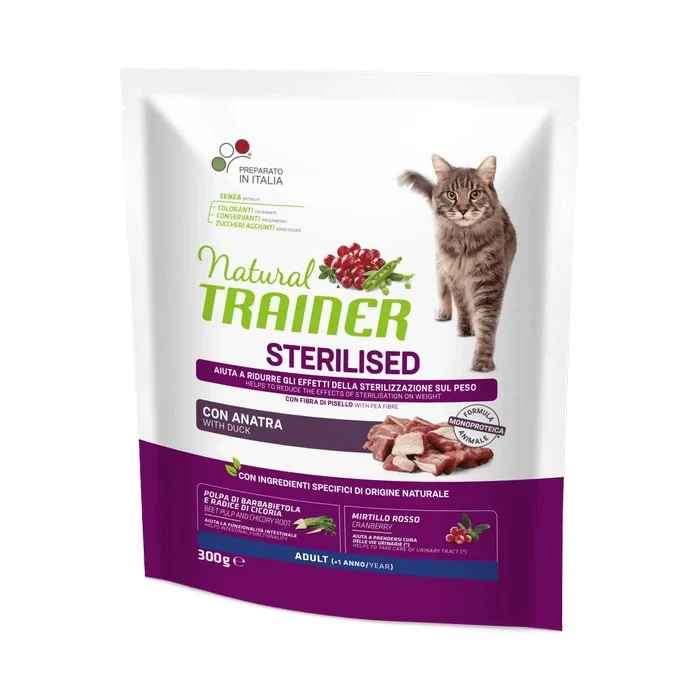Natural Trainer Cat Adult Sterilised con Anatra