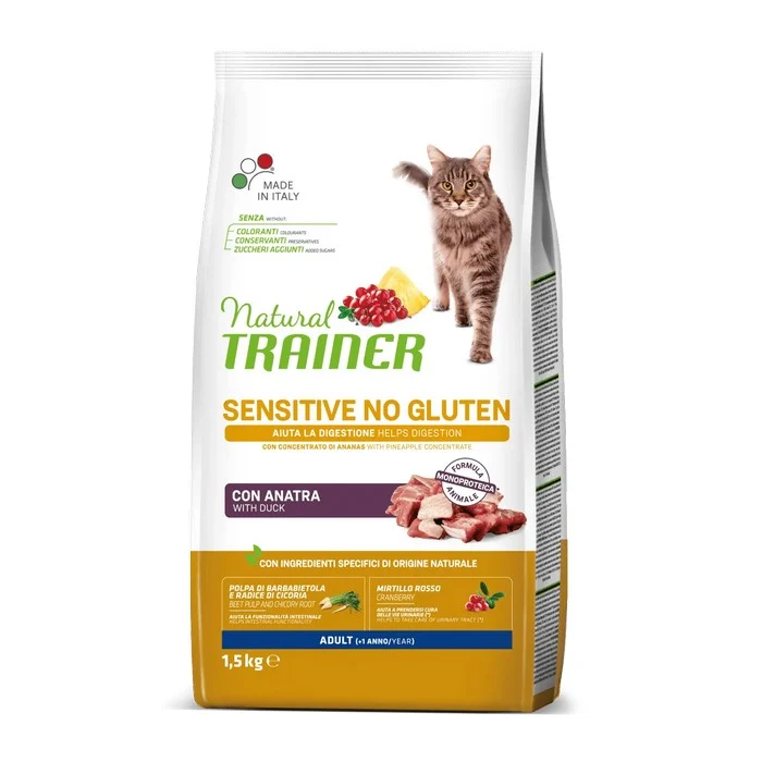 Natural Trainer Cat Adult Sensitive No Gluten Anatra