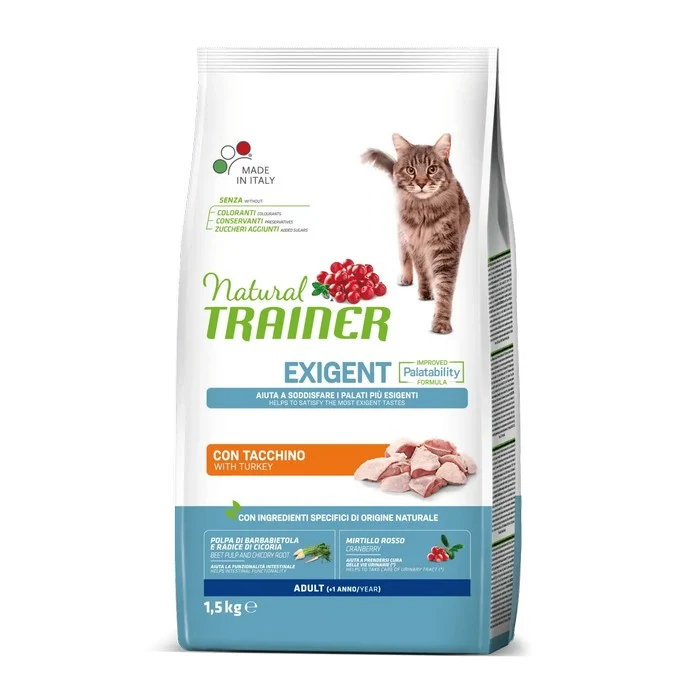 Natural Trainer Cat Adult Exigent con Tacchino