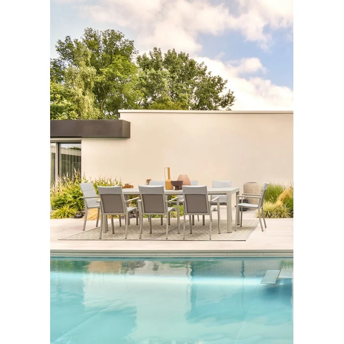 Tavolo allungabile da giardino in alluminio 180-240x100 cm - Kiplin