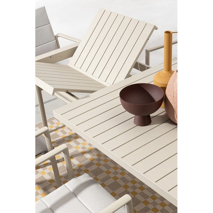 Tavolo allungabile da giardino in alluminio 180-240x100 cm - Kiplin