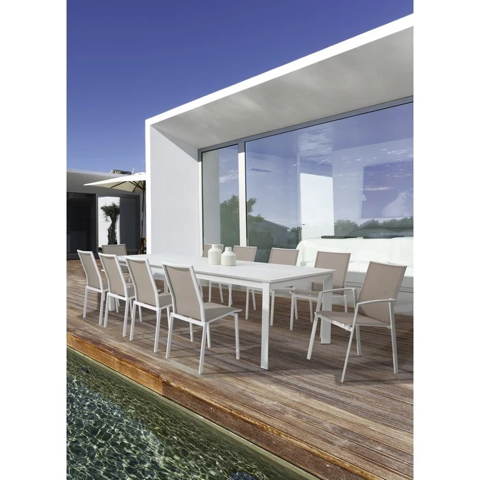 Tavolo allungabile da giardino in alluminio 200-300x110 cm - Konnor