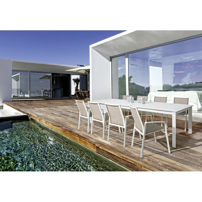 Tavolo allungabile da giardino in alluminio 200-300x110 cm - Konnor