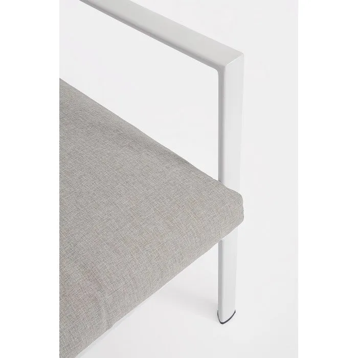 Set da giardino con divano, tavolino e 2 poltone in alluminio - Konnor