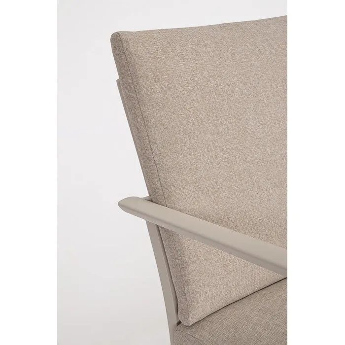 Set da giardino con divano, tavolino e 2 poltone in alluminio - Konnor