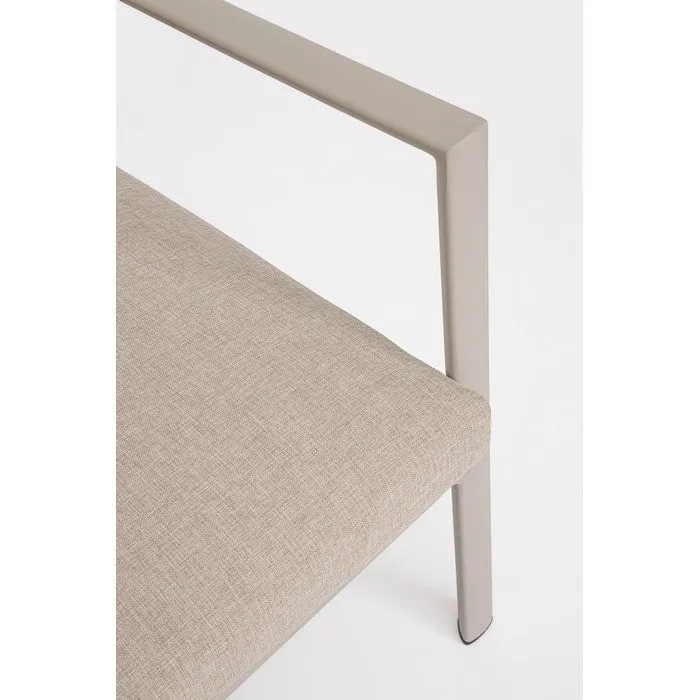 Set da giardino con divano, tavolino e 2 poltone in alluminio - Konnor