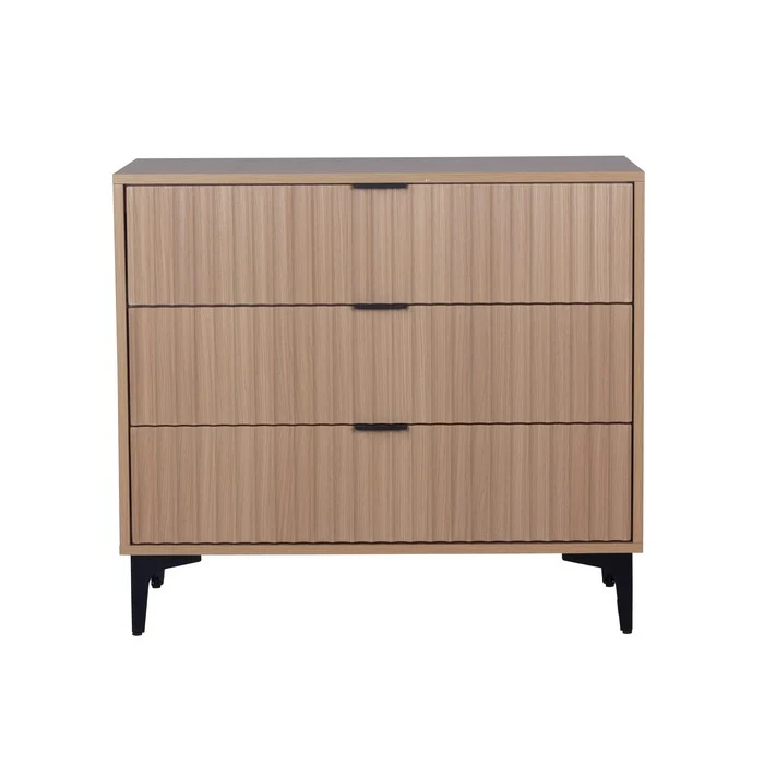 Cassettiera moderna con 3 cassetti in melamina legno - Lignum