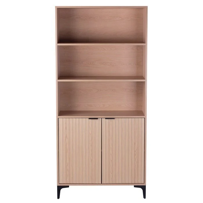 Mobile moderno con 2 ante e ripiani in melamina legno - Lignum
