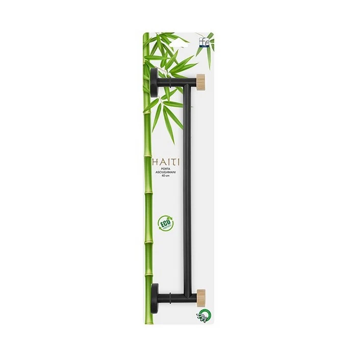Porta asciugamani da parete in acciaio e bamboo - Haiti