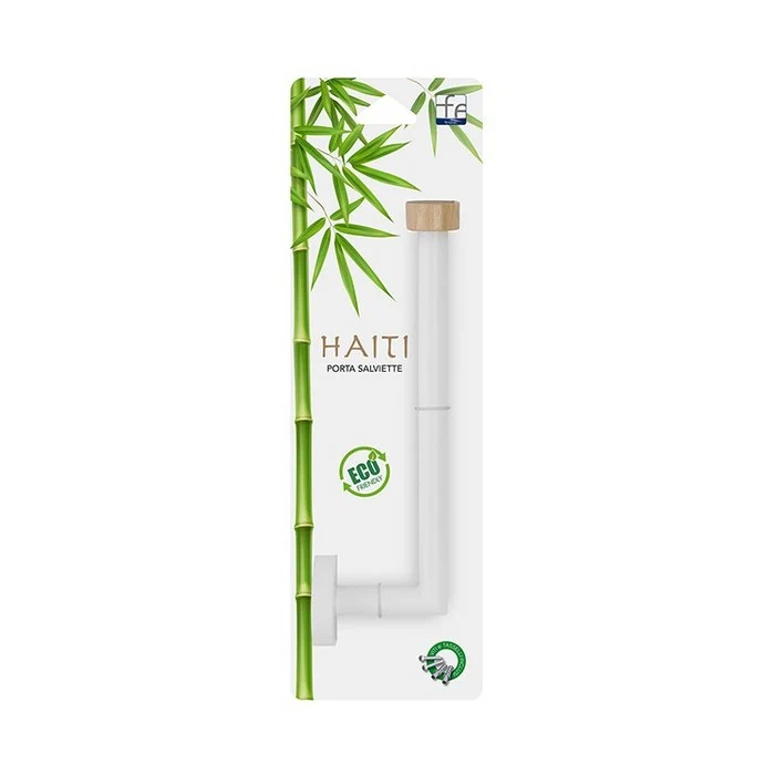 Porta salviette da parete in acciaio e bamboo - Haiti