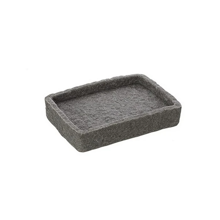 Porta sapone rettangolare effetto pietra - Sabbia