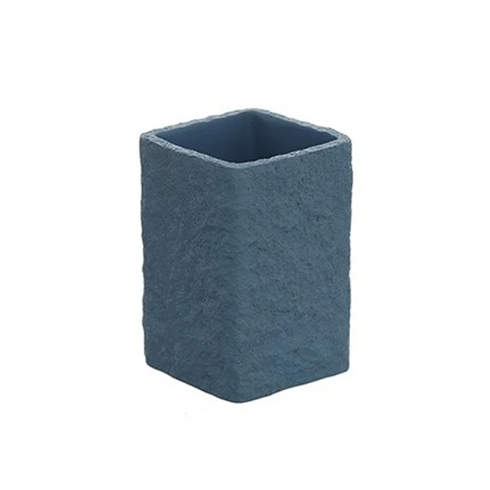 Porta spazzolini quadrato effetto pietra - Sabbia