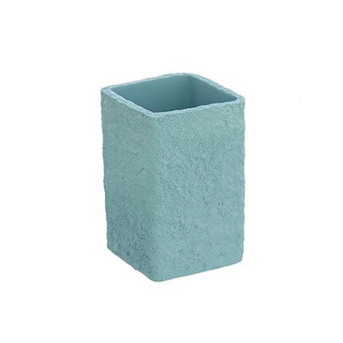 Porta spazzolini quadrato effetto pietra - Sabbia