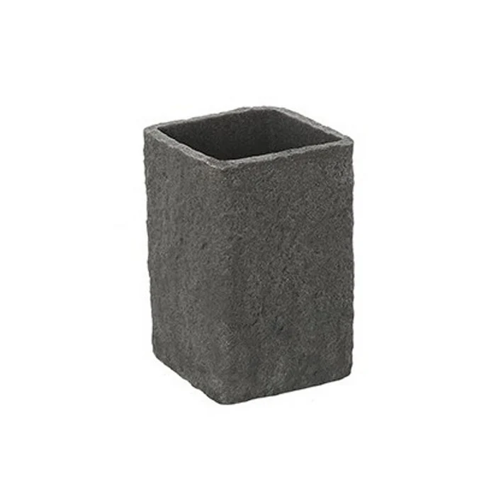 Porta spazzolini quadrato effetto pietra - Sabbia