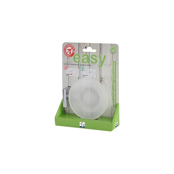 Porta sapone in acciaio cromato e vetro - Easy